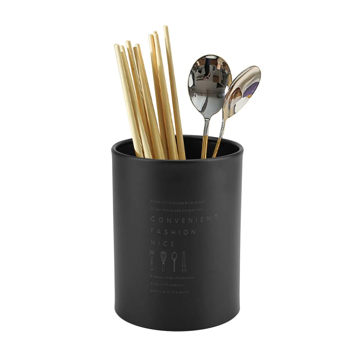 Jenngaoo Organizador de Cubiertos de Acero Inoxidable para Cocina con Escurridor, Estante Nórdico para Utensilios de Cuchara Tenedor y Almacenamiento Encimera