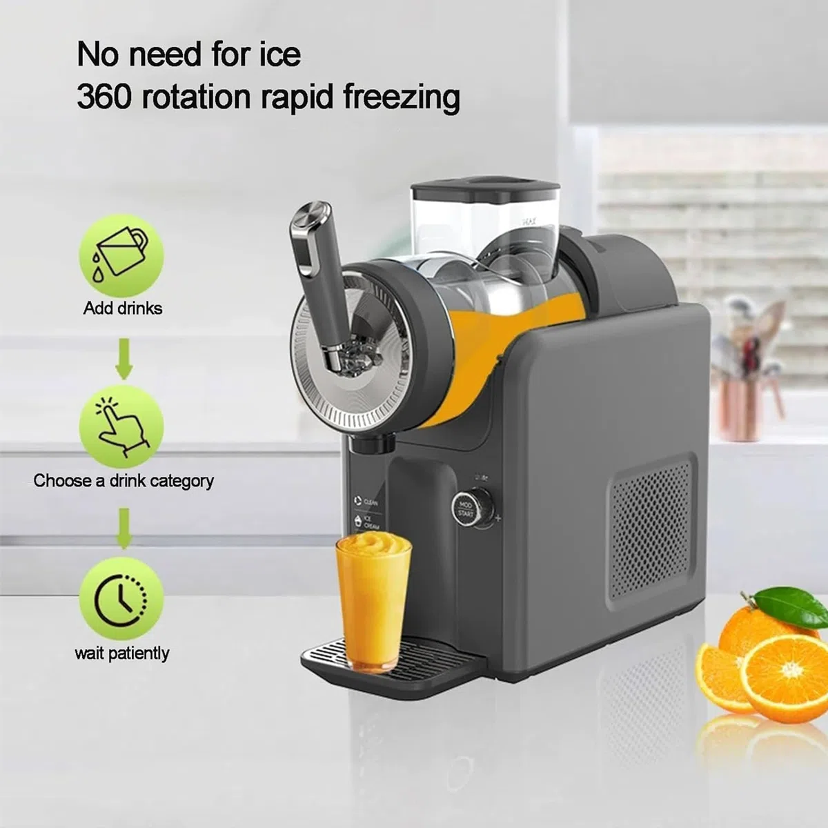 Granizadora Comercial 1.8L, 2025 Nueva Granizadora, Máquina Profesional para Hacer Bebidas Congeladas, Autolimpiable, Múltiples Modos Preestablecidos, para Batidos, Cócteles, Frappes y Más