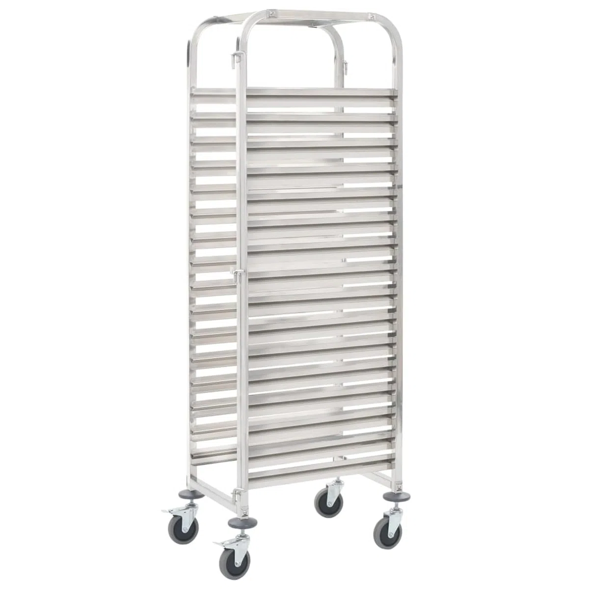 Fasba Carrito de Cocina Profesional con 16 bandejas, Acero Inoxidable, Frenos, para Catering y Almacenamiento Modelo FCLRZJ-50920ES
