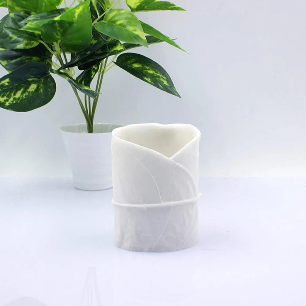 Estilo Moderno Blanco Juego de Accesorios de Baño de Resina Conjunto de Baño con Porta Cepillo de Dientes, 2 Tazas, Dispensador de Jabón Líquido, Jabonera, Diseño de la Hoja,Without Tray
