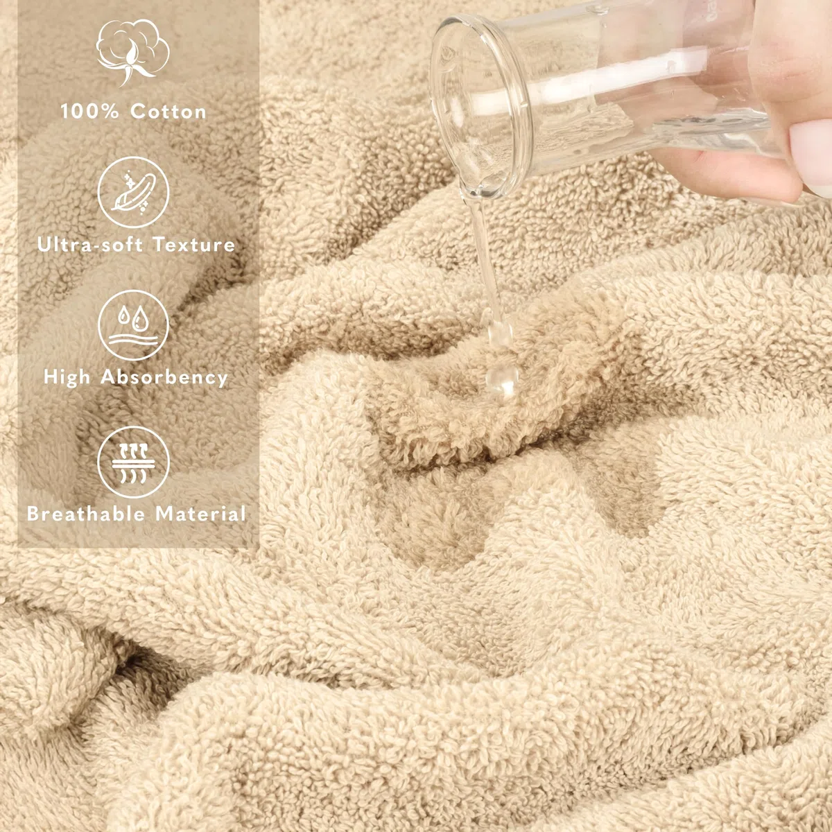 American Soft Linen - Toallas de baño tamaño Extragrande 89 x 178 cm 100% algodón Turco, Toalla para baño, Playa y Piscina, Color Beis