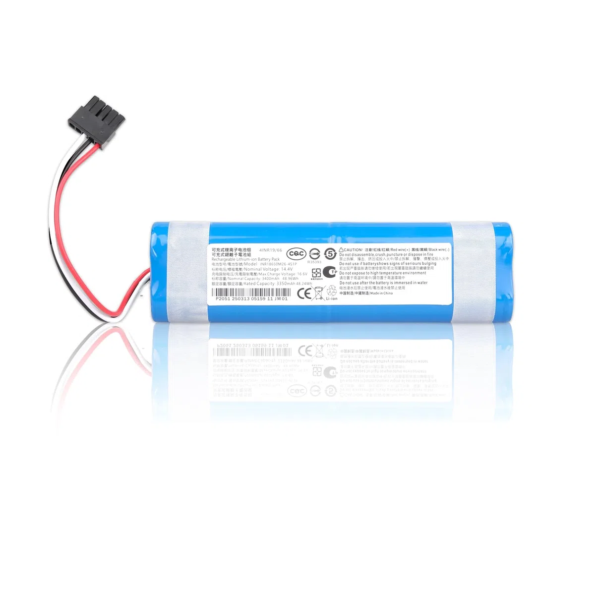 3400mAh 14,4 V Batería Compatible con Xiaomi Mop, Mop 2S, Mop Pro, Mop P Aspiradoras Robot, Conga 3290, 3390, 3490, 3590, 3690, 3790, 3890 Aspiradoras Robot STYTJ02YM XMSTJQR2S