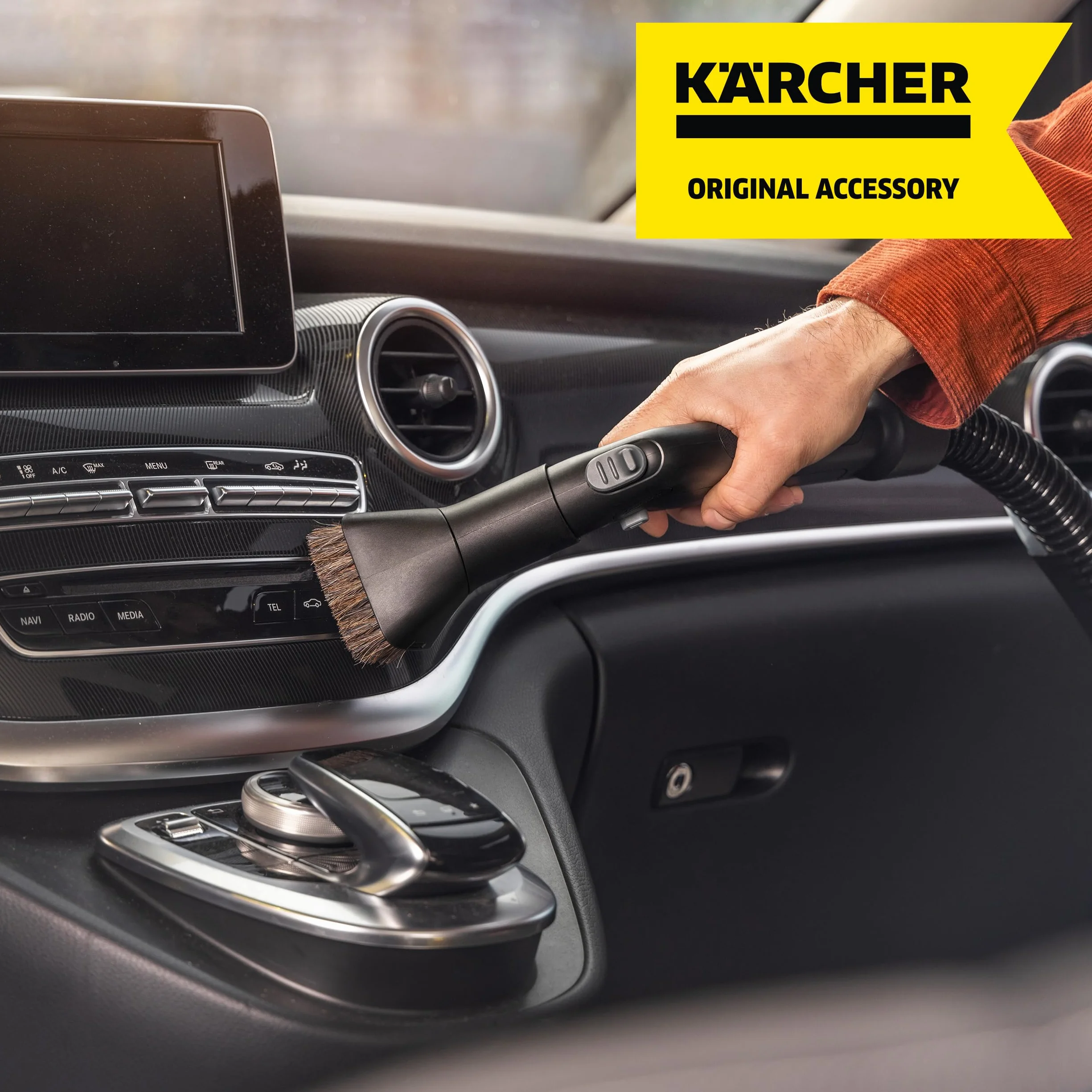 Kärcher Original Kit de pinceles aspiradores para limpieza interior automóvil, 2 unidades, apto para las aspiradoras WD, SE y KWD de Kärcher (2.863-221.0)
