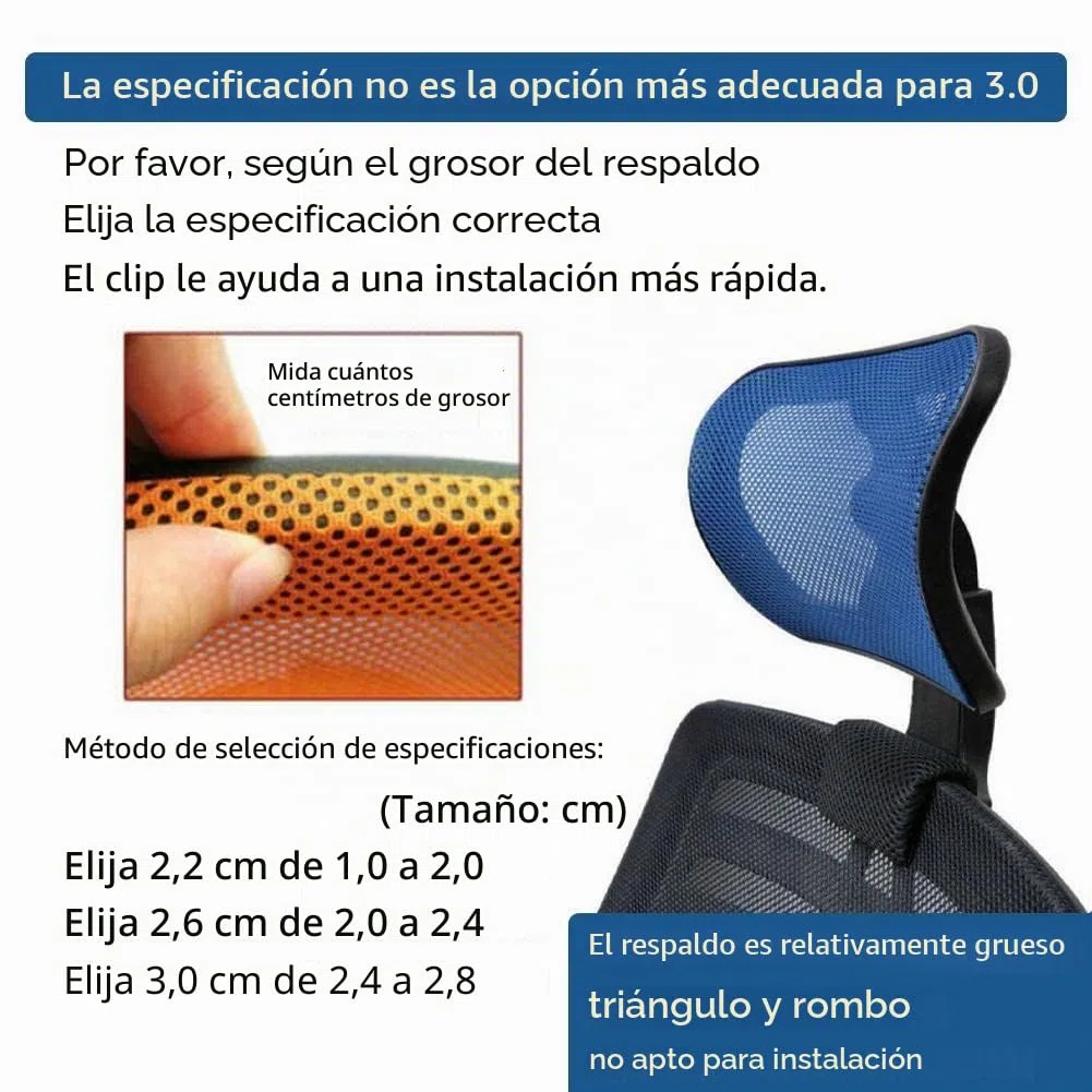 reposacabezas ajustable y giratorio, soporte para cuello y espalda de silla ejecutiva ergonómica, color negro