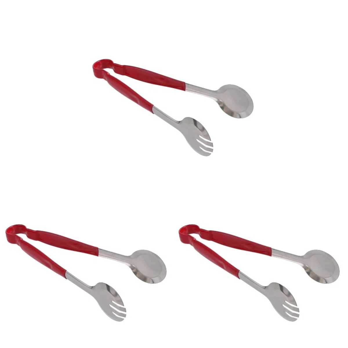 2 piezas de resistencia for pinzas domésticas Ensaladas rojas inoxidables Aparatos multifunción Pan y fiesta Pinzas for freír Cocina Filete Comida Pasta Metal Acero Calor Ensalada Barbacoa Buffet (Col