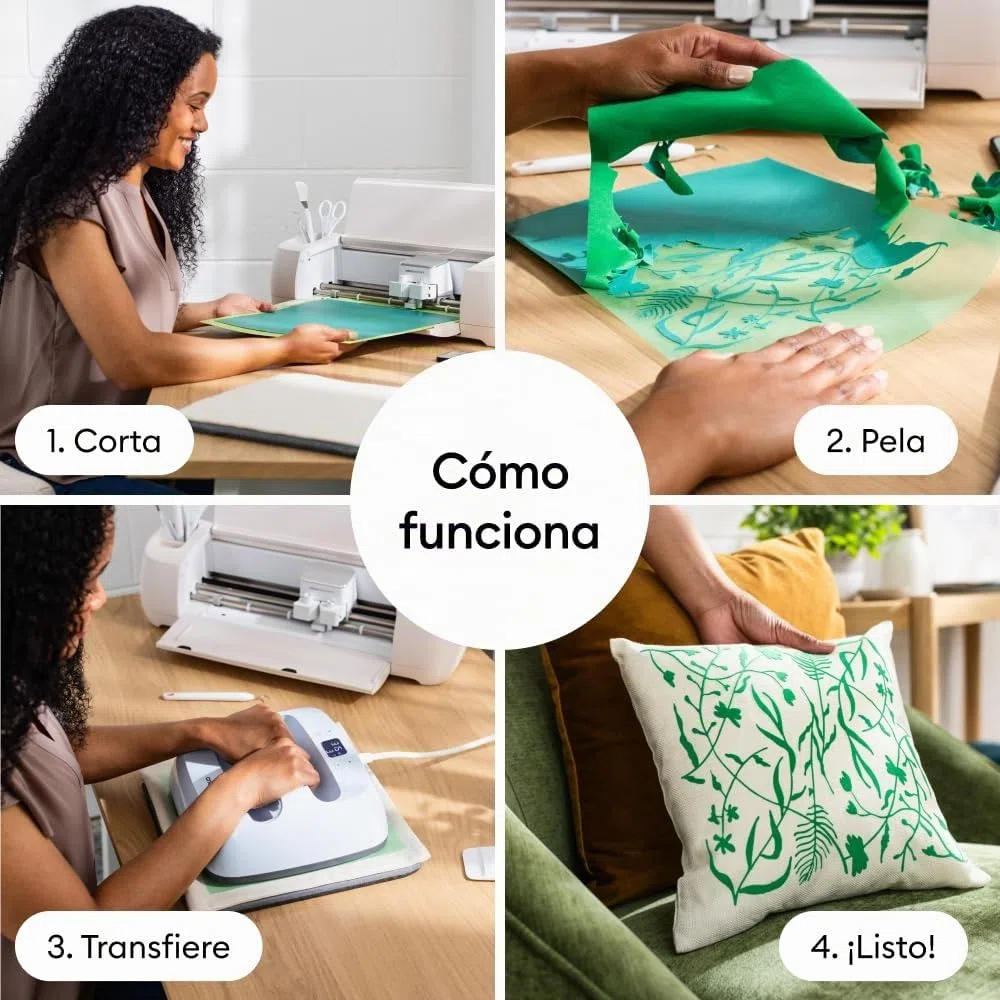Cricut Vinilo termoadhesivo flocado, gama Classics, 30,5 cm x 30,5 cm (12 in x 12 in), 5 uds.