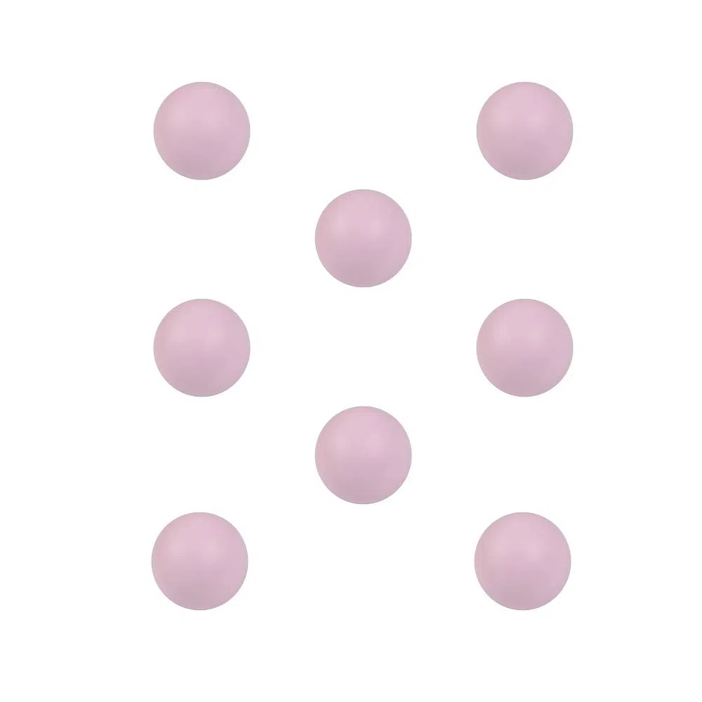 8 Un. TIRADOR Pomo Mueble BEBÉ bola madera lacada lacado rosa - Diámetro 40MM