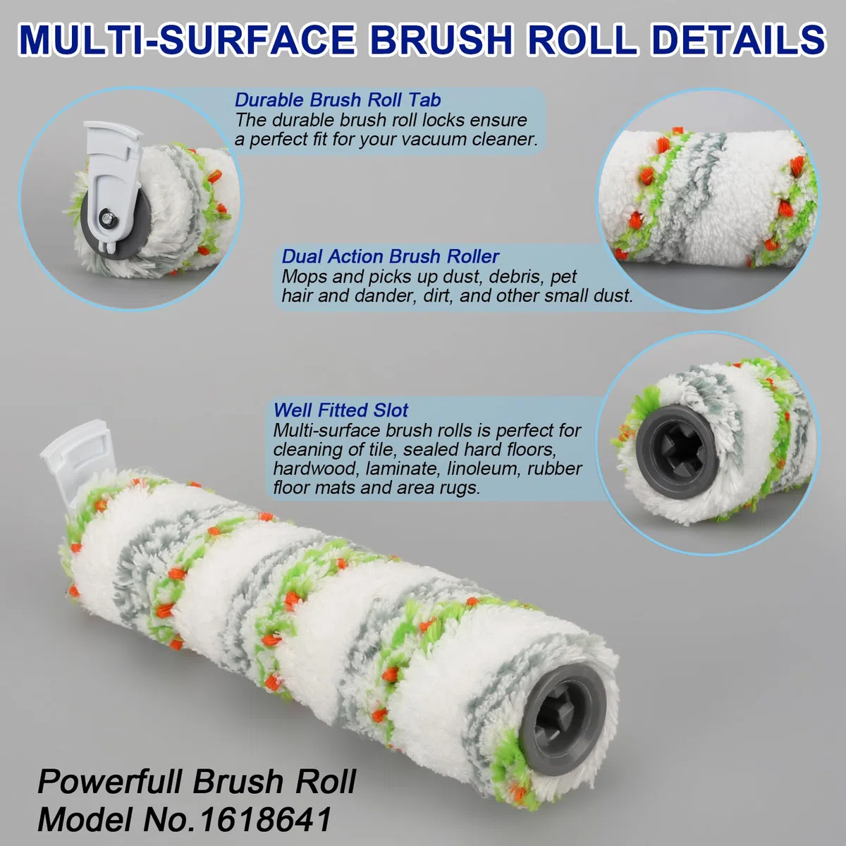 Lemige Paquete de 2 cepillos y filtros de repuesto para aspiradoras Bissell CrossWave Max 2554 2590 2593 2596 para aspiradoras HydroSteam Plus 35151 3515 35152 3513 3518, parte 1618641 y 1608684
