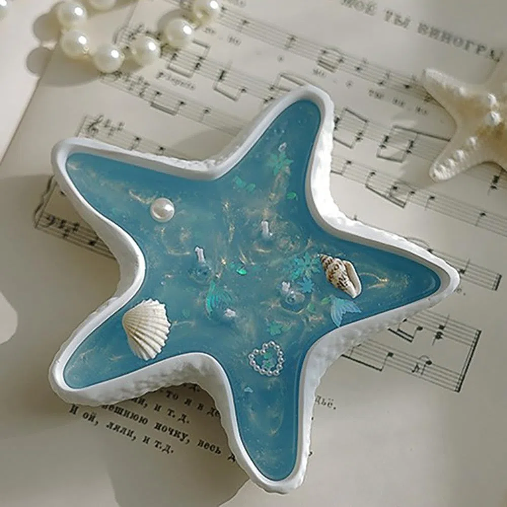 2 velas con forma de estrella de mar, velas perfumadas de soja inspiradas en el océano, velas decorativas estéticas costeras para el hogar, baño y regalo (estrella de mar)