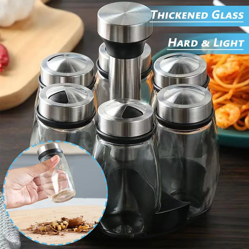 Botes Especias Cristal, Botes Especieros Para Cocina, Especias para Cocinar, Frascos de Vidrio con Tapa, Tarritos de Cristal Pequeños con Tapa, Spice Rack para Salero y Azucarero