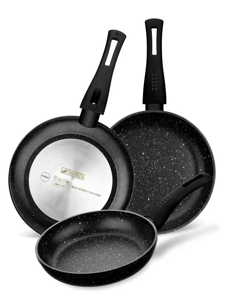 Monix Cosmos | Sartén para saltear, Aluminio, Gris Oscuro Antracita, 28 cm