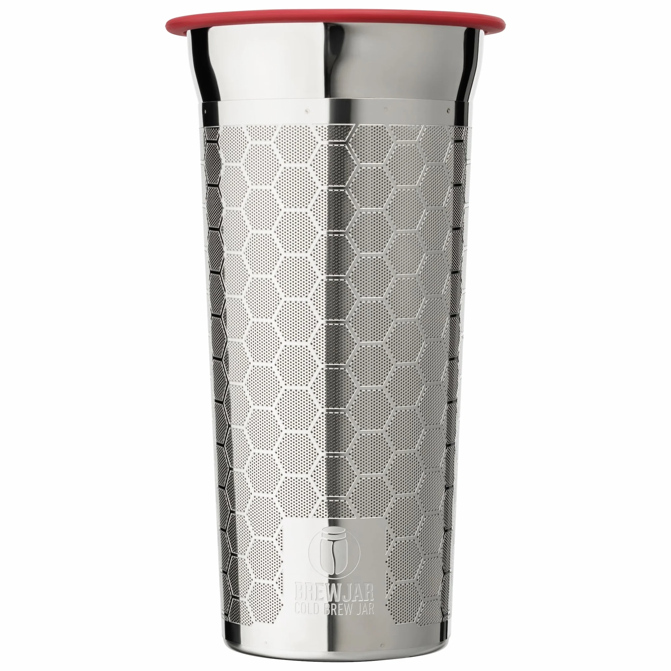 dripdrip Brewjar Cold Brew Coffee Jar, cafetera profesional para café frío – libre de plástico, filtro ultrafino de doble capa de acero inoxidable (1 litro)