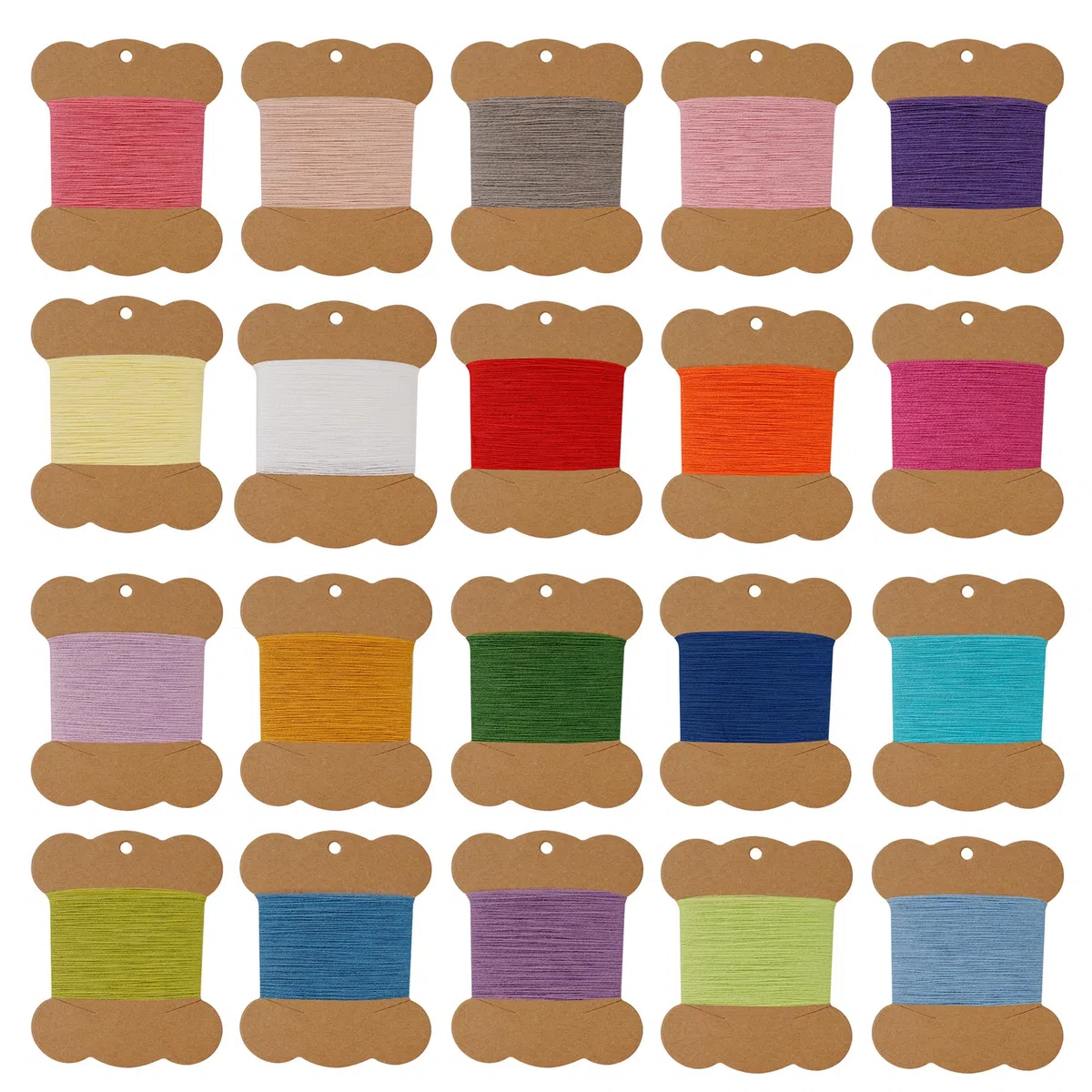 Kit de hilo de lana para bordar, 20 unidades, hilo de mezcla de lana para bordado para coser a mano, hilo de coser a máquina 42S/2 (color A)