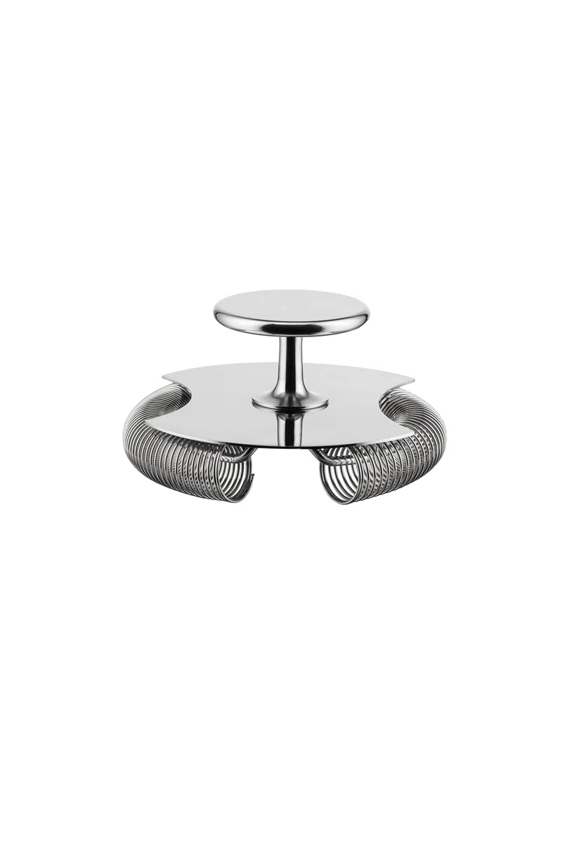 Alessi The Tending Box GIA27 - Colador de Barra Doble para Cócteles de Design, en Acero Inoxidable 18/10, Apto para Lavavajillas