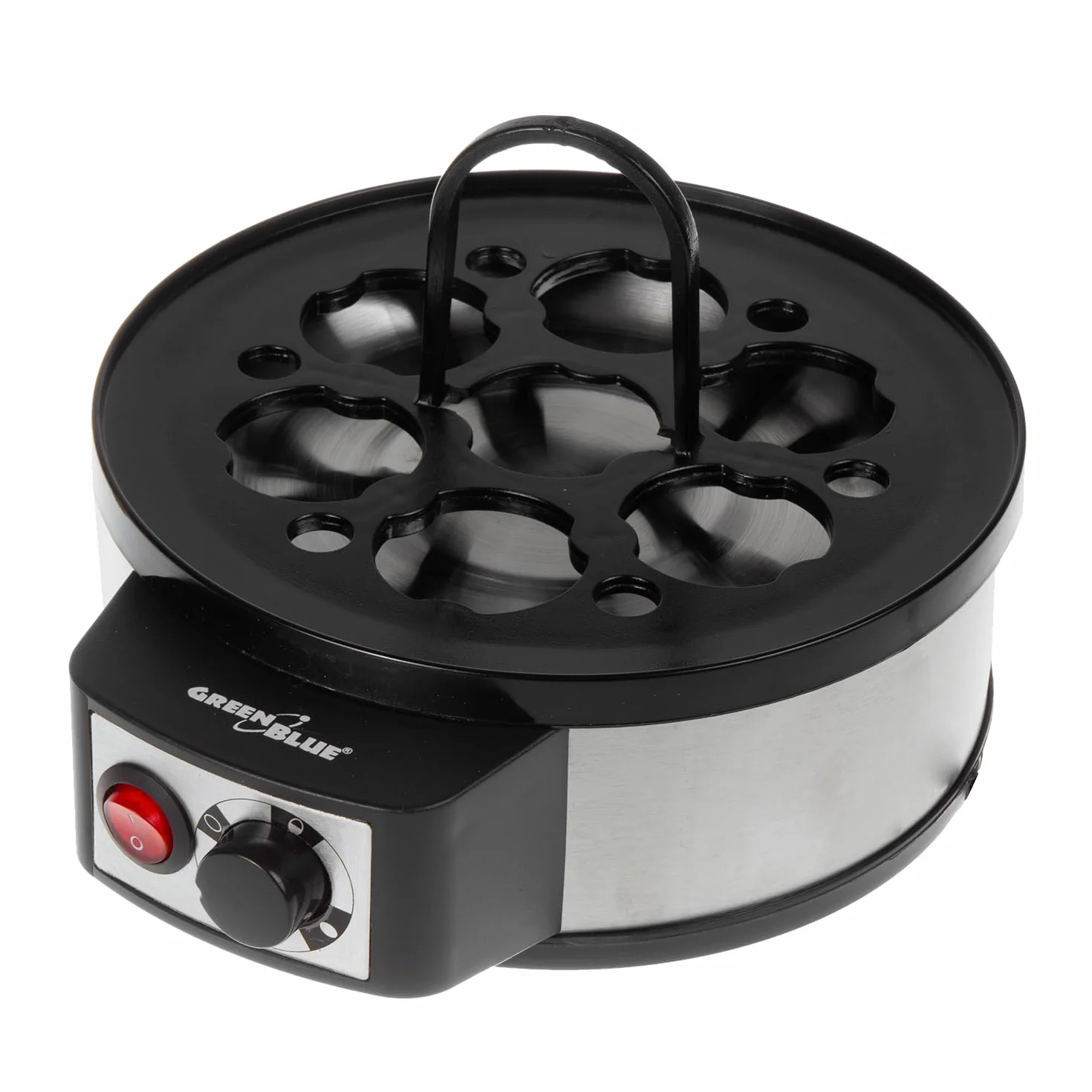 GreenBlue GB573 Cocedor de Huevos Automático, Potencia 400W, hasta 7 Huevos, Vaso Medidor, 220-240V~, 50 Hz