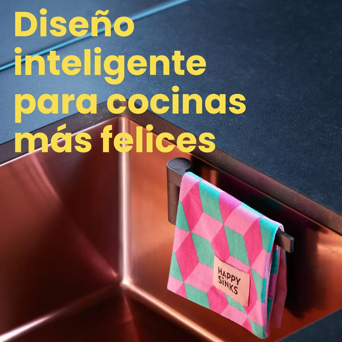 Soporte magnético para paños de Cocina y paños para Fregadero de Cocina, Funciona en fregaderos de Acero, fregaderos de Metal, Fuerte Respaldo magnético (Compuesto)
