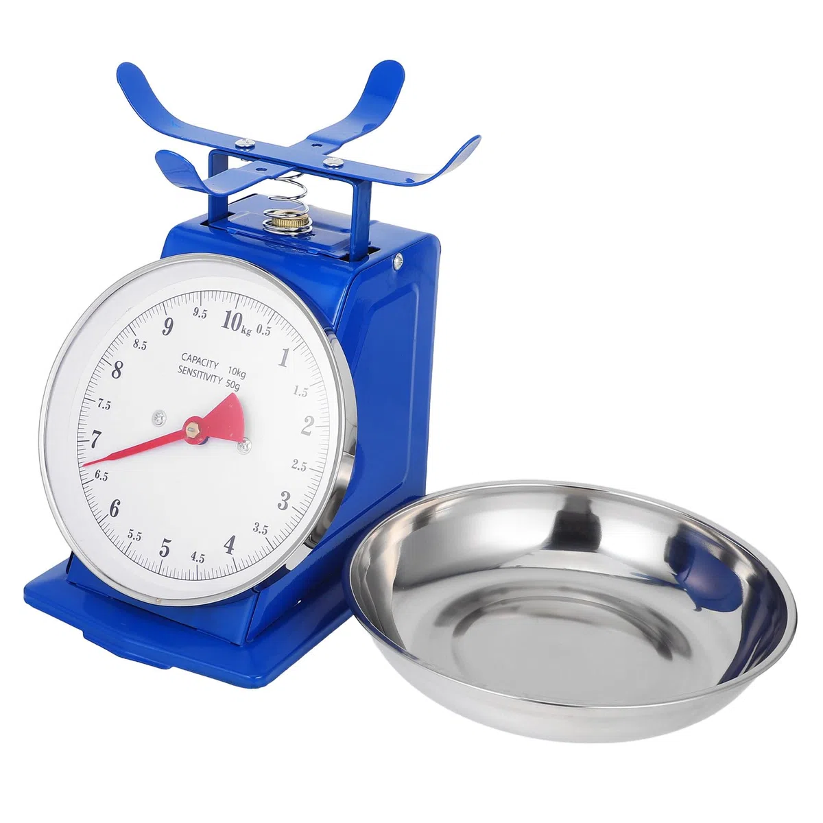 Báscula Mecánica Vintage sin Batería para Cocina con Bandeja Desmontable Capacidad 10kg Acero Inoxidable y Hierro, Alta Precisión Adecuado para Preparación de Comidas