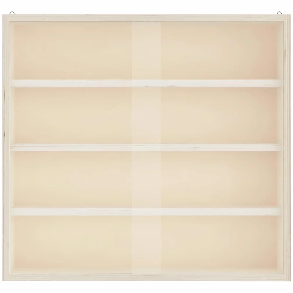 Estante de pared de madera, 40 x 8,5 x 37 cm, con puertas correderas de PET, ahorro de espacio, 4 compartimentos, carga máxima 20 kg, diseño moderno, para salón, dormitorio, pasillo, cocina
