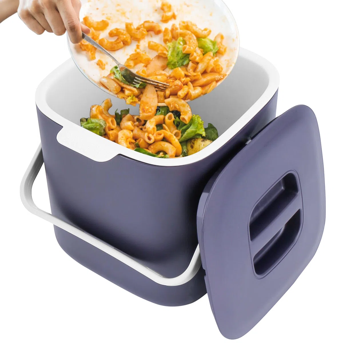 Cubo de Basura Orgánico para Cocina 4 L - Con Tapa, Resistente a Olores, Interior Extraíble, Fácil de Limpiar - para Uso Diario