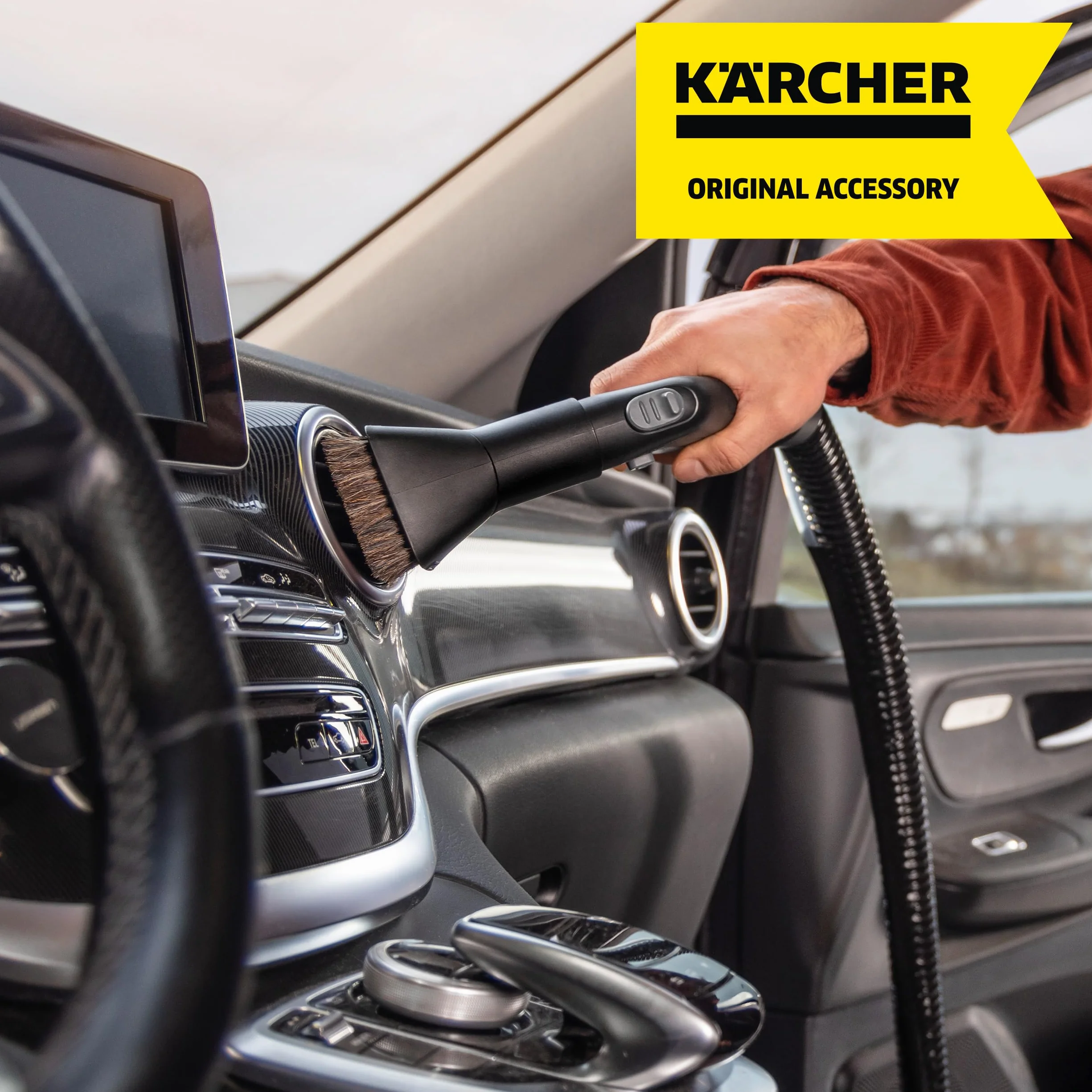 Kärcher Original Kit de pinceles aspiradores para limpieza interior automóvil, 2 unidades, apto para las aspiradoras WD, SE y KWD de Kärcher (2.863-221.0)