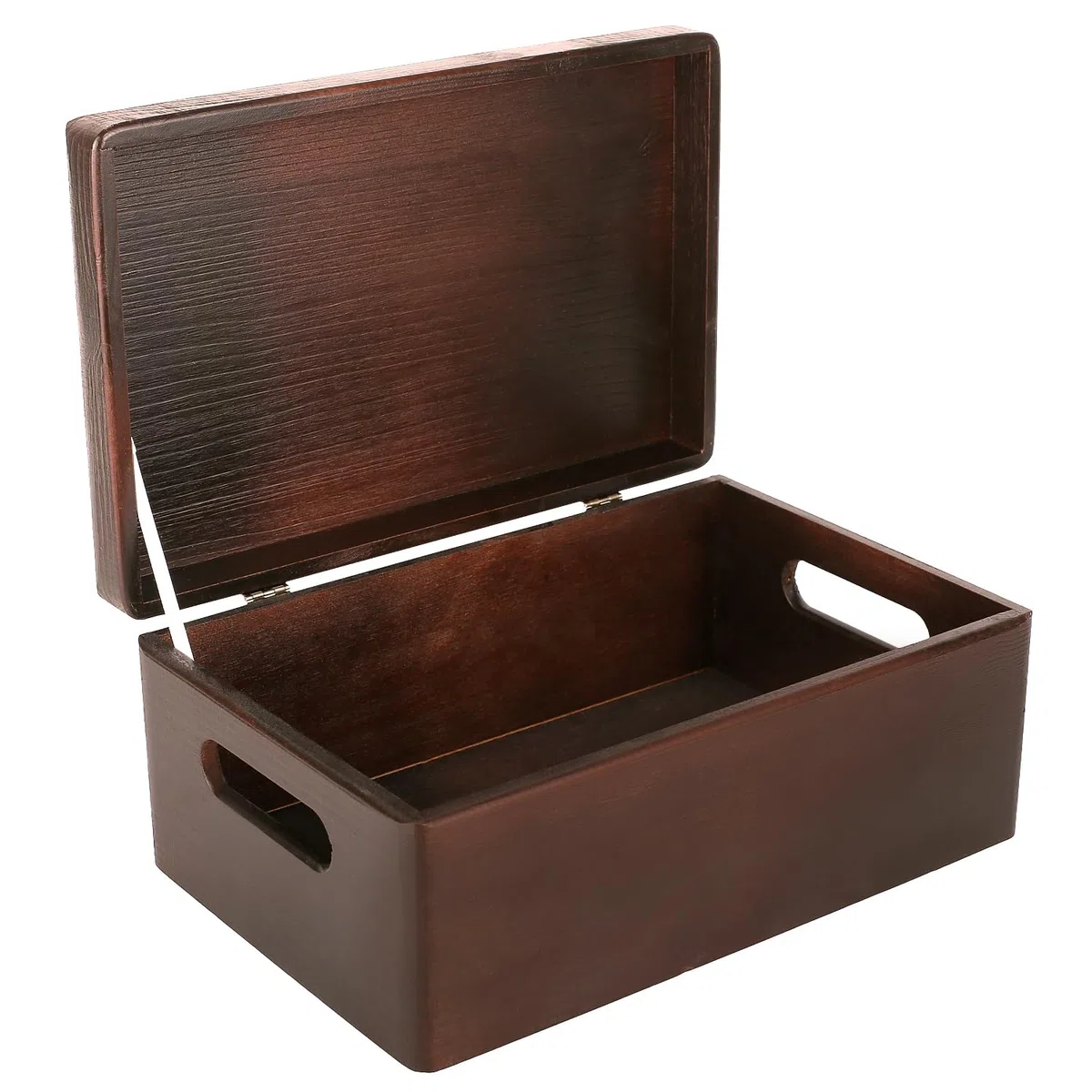Creative DECO Marrón Grande Caja Madera Decorativa Almacenaje | Con Tapa y Asas | 30x20x14cm (+/-1cm) | Cofre Decorar Regalo Decoupage | Juguetes, Documentos, Objetos de Valor, Herramientas