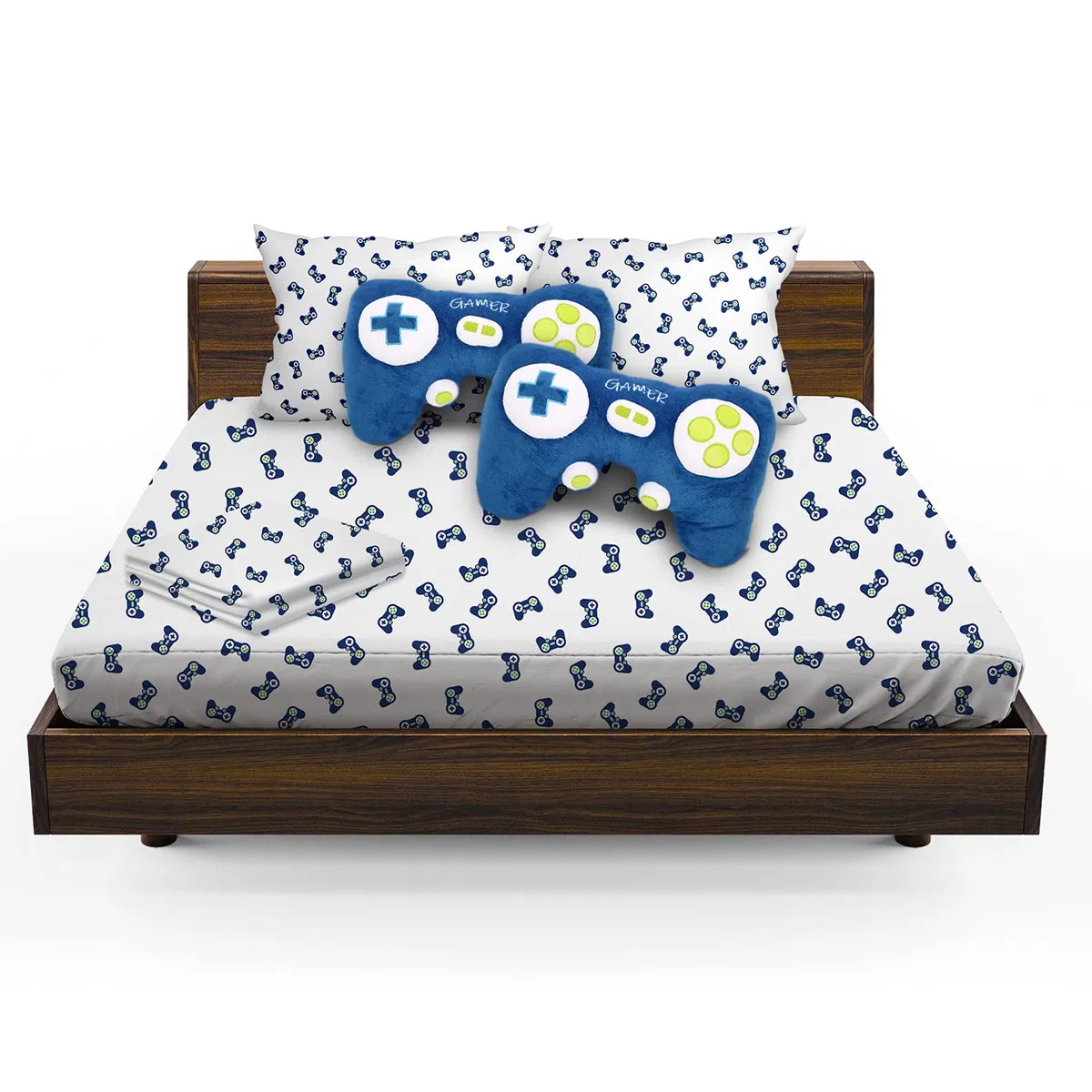 L Lifetime Comfort Video Game Controller Plush Pillow - Soft Throw Cushion for Ultimate Gamer Room Decor, Bed, Sofa, and More for Gamers of All Ages