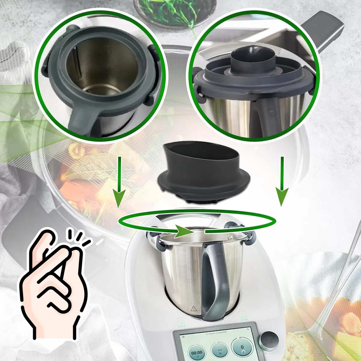 Cubilete de 100 ml de Robot de Cocina para Vorwerk Thermomix TM6 - Garantía de 5 Años - ONIX TECH