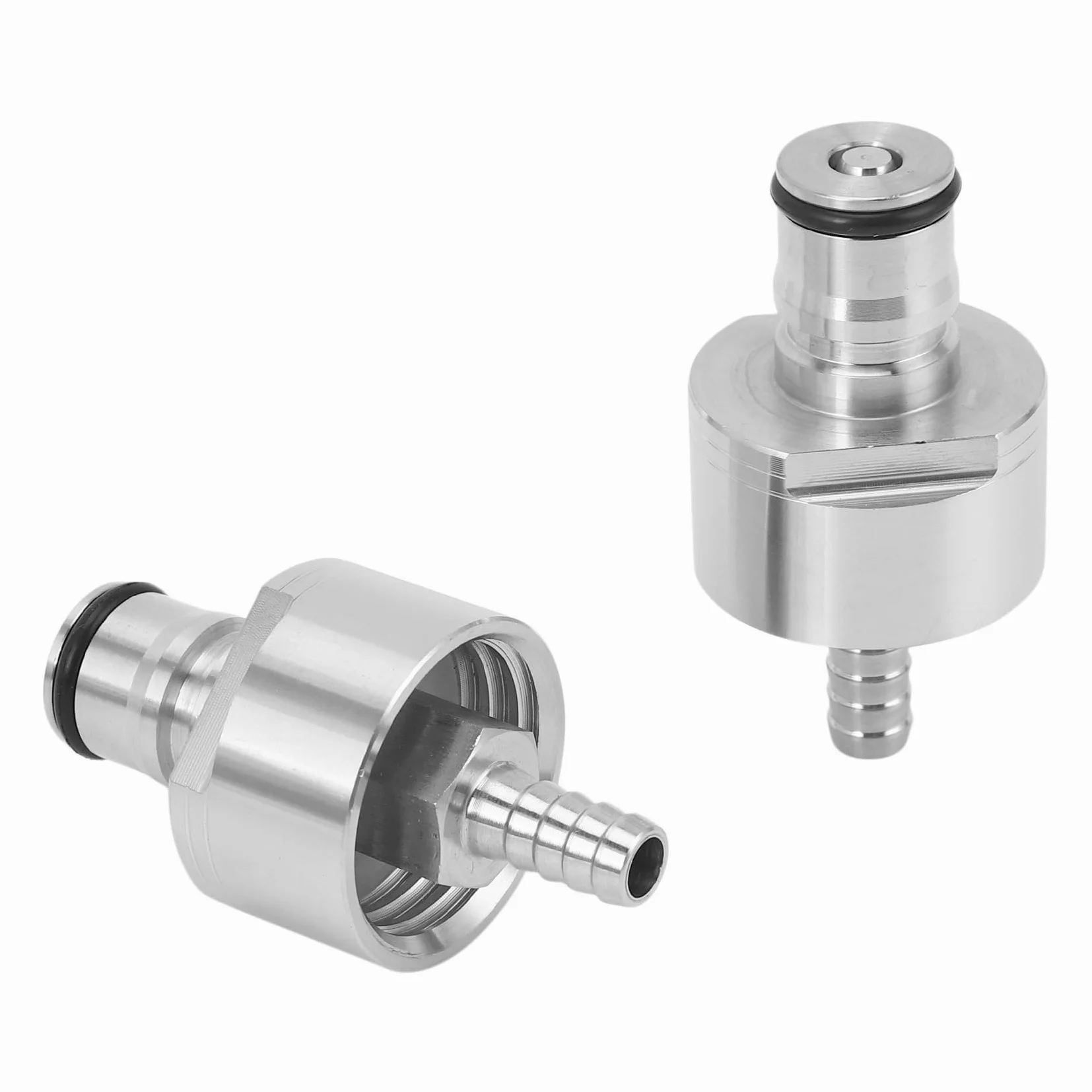 Tapa de carbonación de acero inoxidable 304 de 5/16 barba, tipo de bloqueo de bola, de PET para bebidas blandas, barriles caseros, 2 unidades