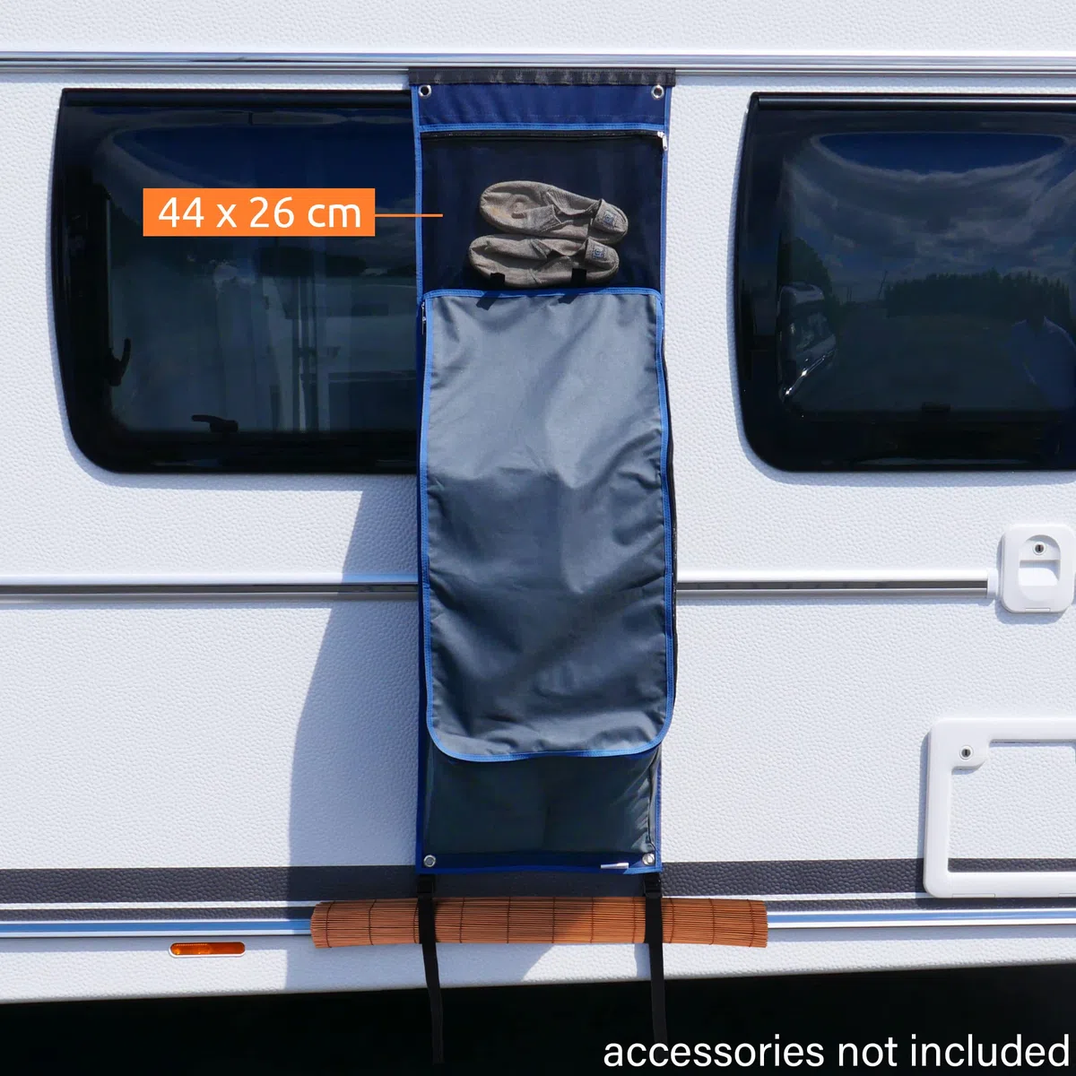 your GEAR Caravan Organizer Shoe - Estantería colgante para tienda de campaña, toldo, caravana, 140 x 45 cm, 10 compartimentos