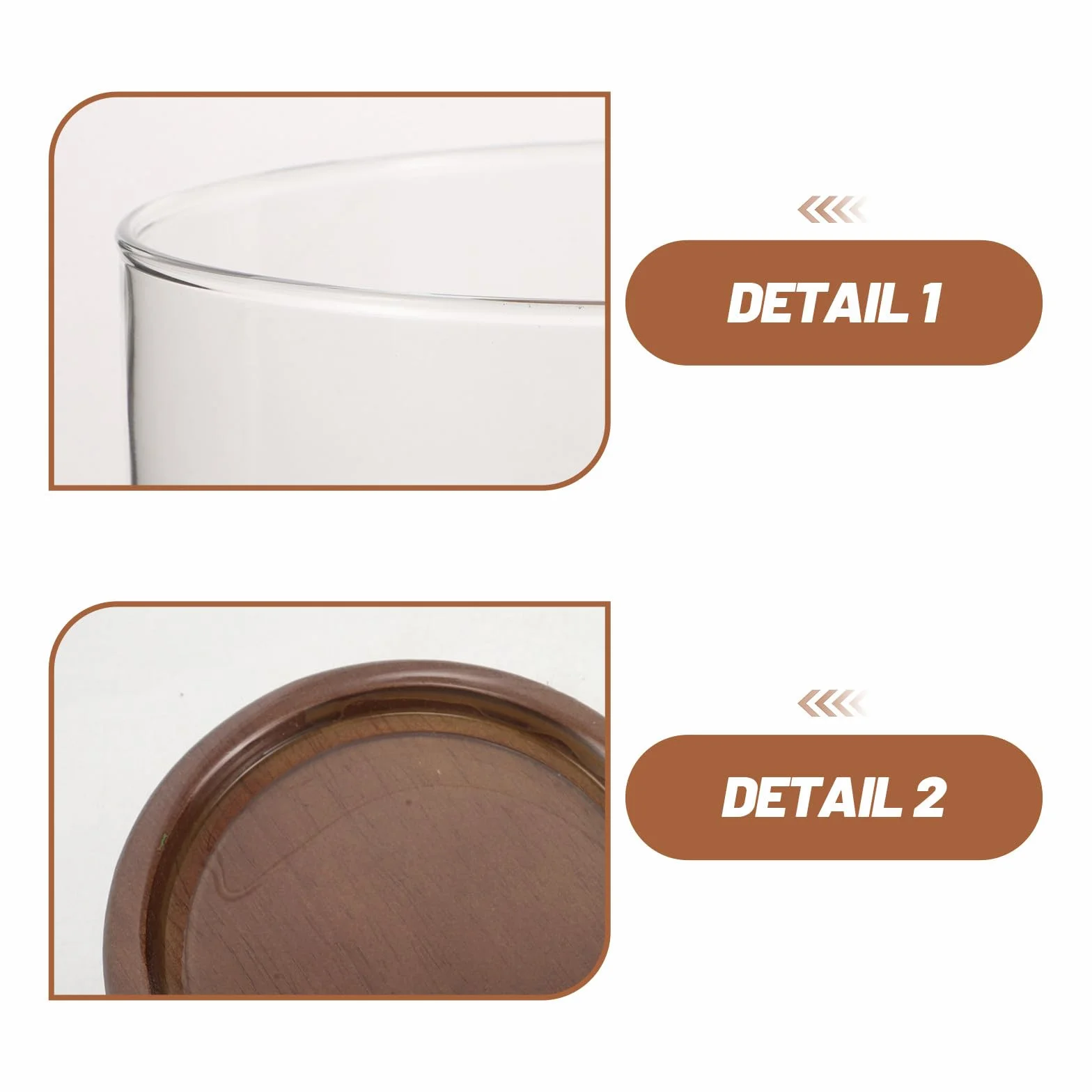 MAGICLULU Bol de Ensalada de Vidrio con Base de Madera, Capacidad de 1.7l, Resistente Temperatura y Fácil de Limpiar, Adecuado para Servir Ensaladas en Cocina Moderna