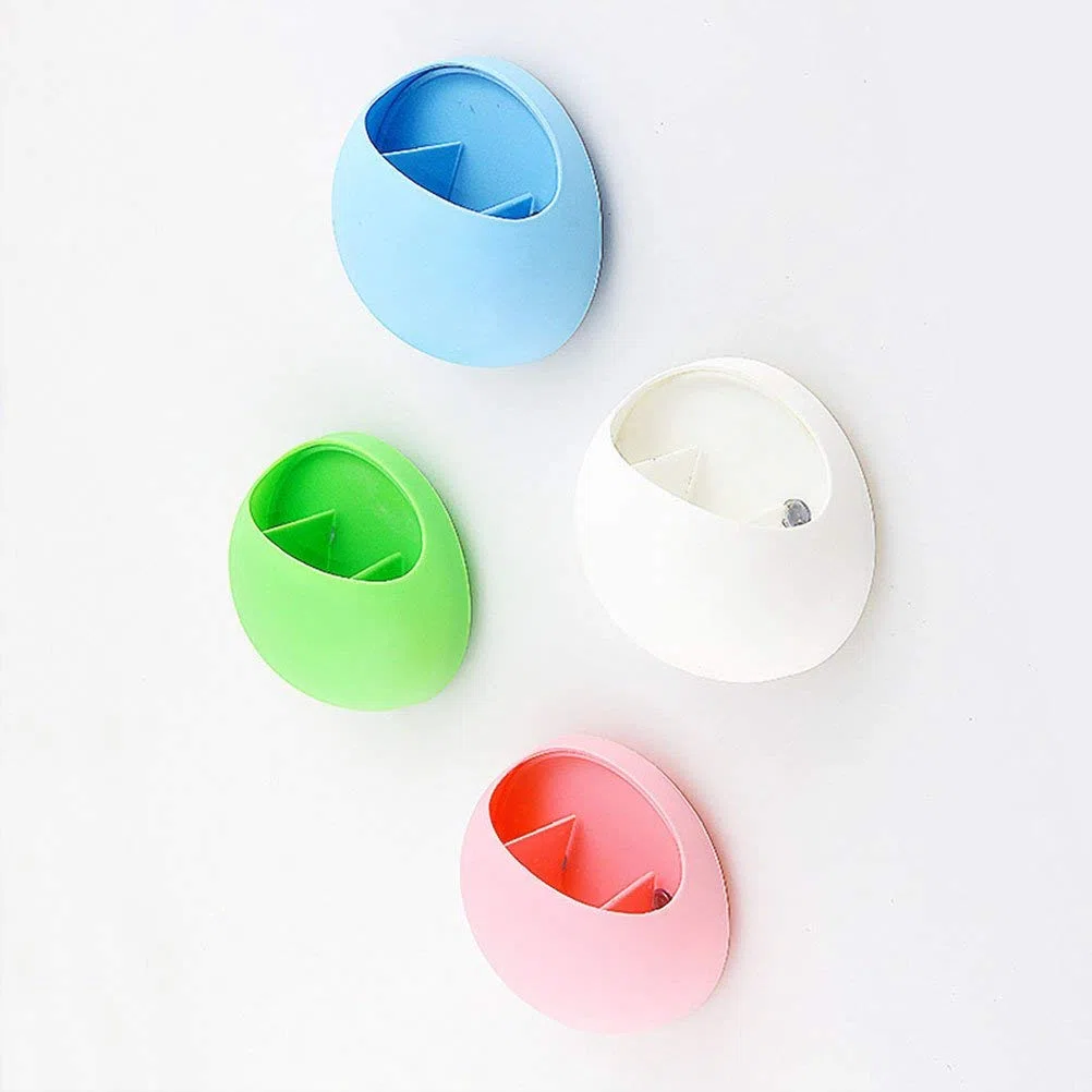 Soporte para cepillo de dientes de pared con ventosa, soporte para baño, cocina, color verde