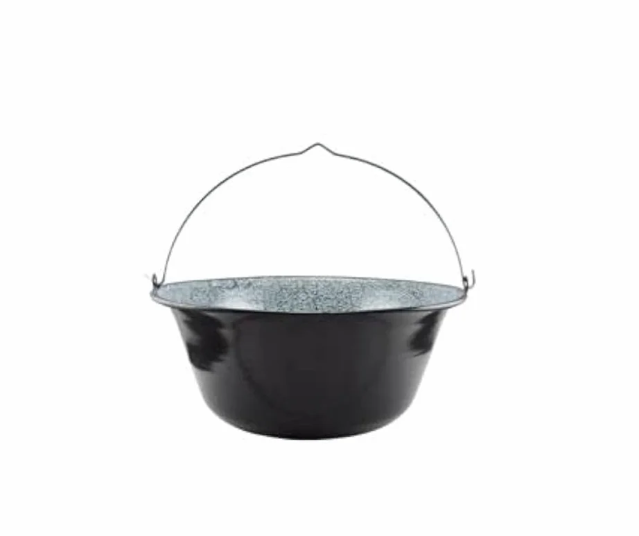 Perfect Home Olla tradicional húngara para gulash, acero esmaltado de 10 L, color negro