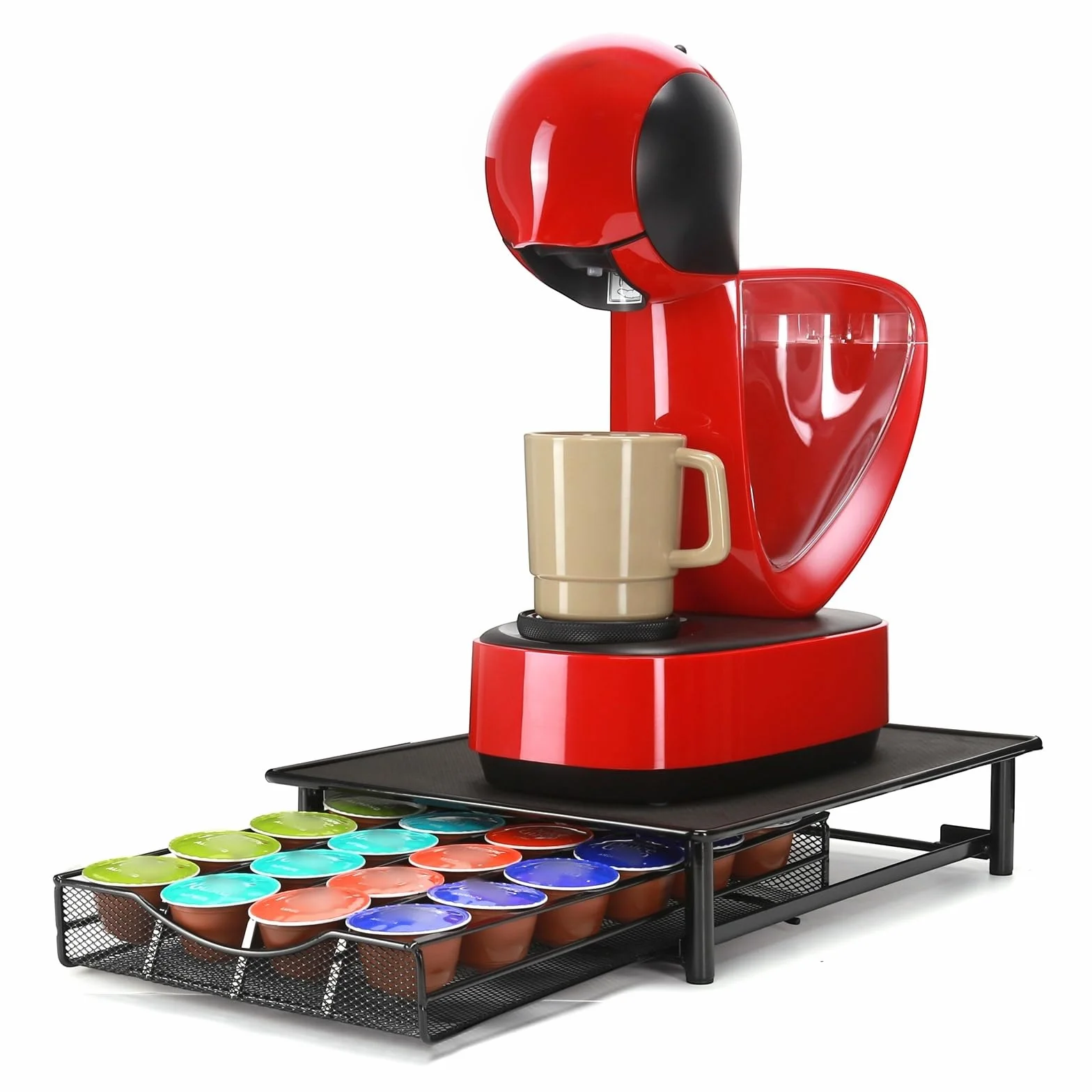 Soportes para Cápsulas de Café,Dispensador de Cápsulas Compatible con Dolce Gusto,Cajón de Metal para almacenar cápsulas Dolce Gusto capacidad para 24 cápsulas.