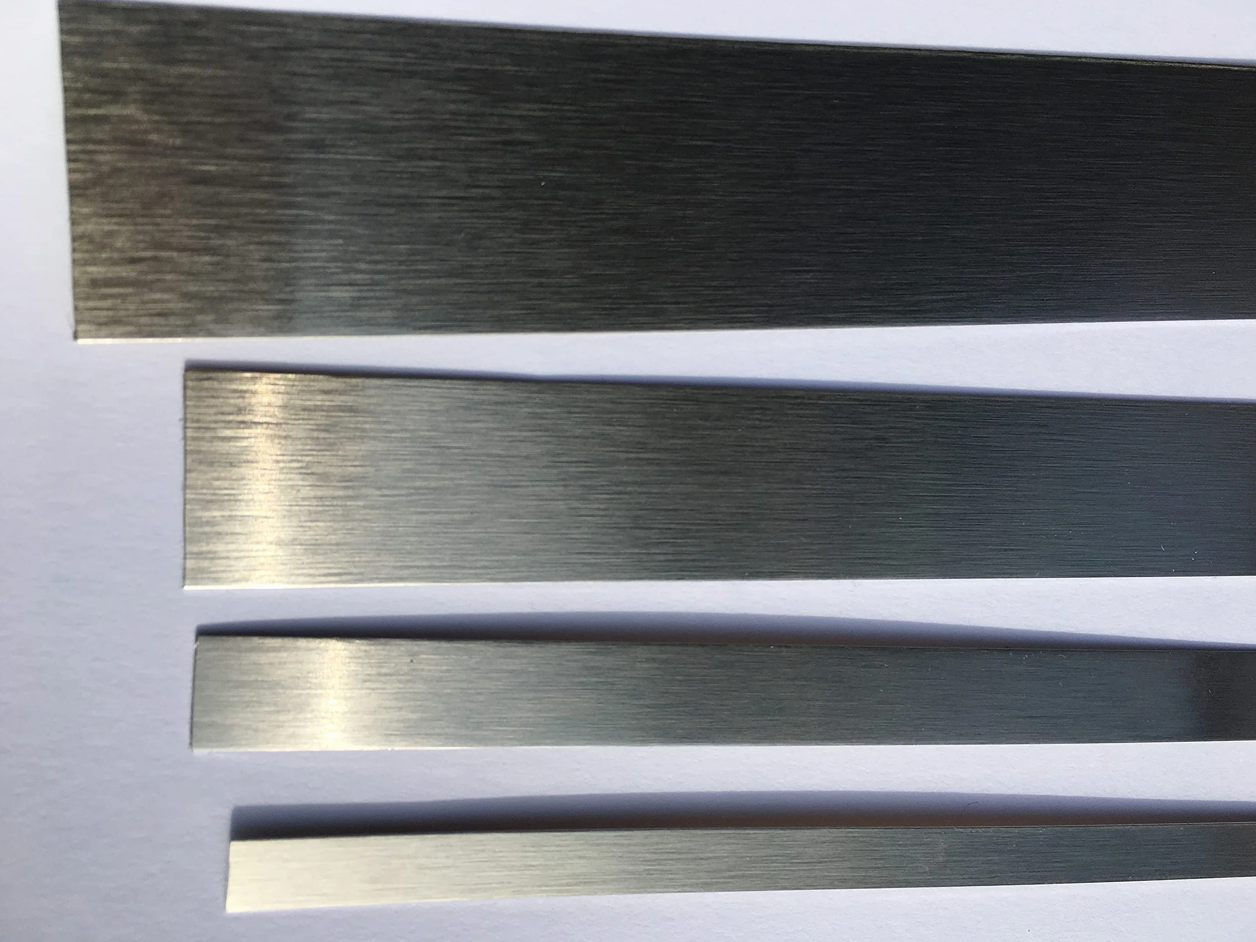 Aluminio cepillado, 0,5 x 7 x 2500 mm, chapa de acero inoxidable V2A, acero inoxidable cepillado, tiras de chapa, efecto acero inoxidable