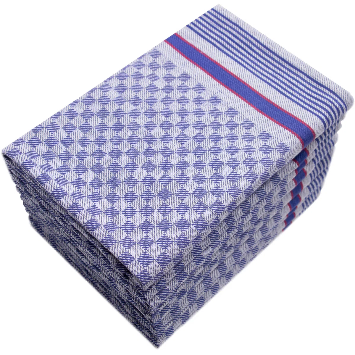 ZOLLNER 10 Trapos de Cocina Grandes, algodón, 50x100 cm, a Cuadros Azules