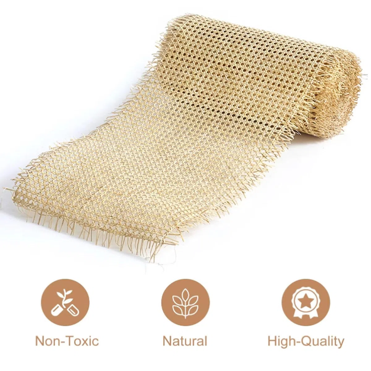 Ratan Rollo Mimbre 60 x 200 cm, Rejilla Mimbre, Mimbre Natural, Mimbre Rollo, Rattan, Rollo Ratan, Ratan Natural por Metros, Rollo de Mimbre para Muebles, Silla ratan Aparador Cabecero(50x150cm)