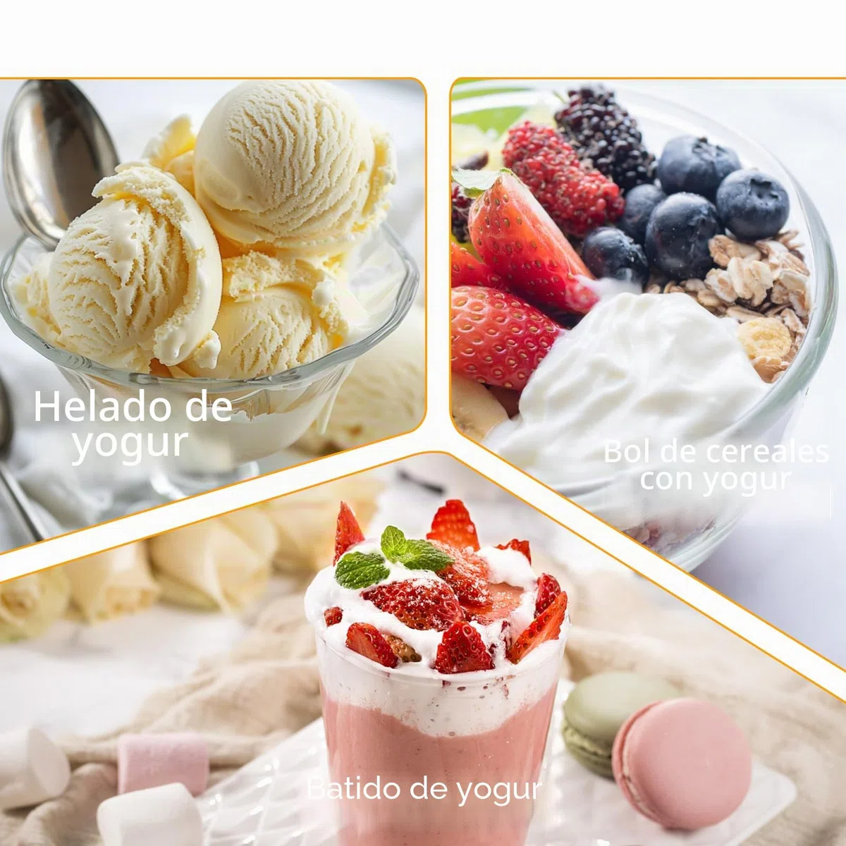 Euakee Yogurtera, Yogurtera Eléctricacon con 5 tarros de 100 ml de Capacidad, Termostato Regulable y Pantalla Digital, Ideales para la Preparación Casera de Yogur y Natto