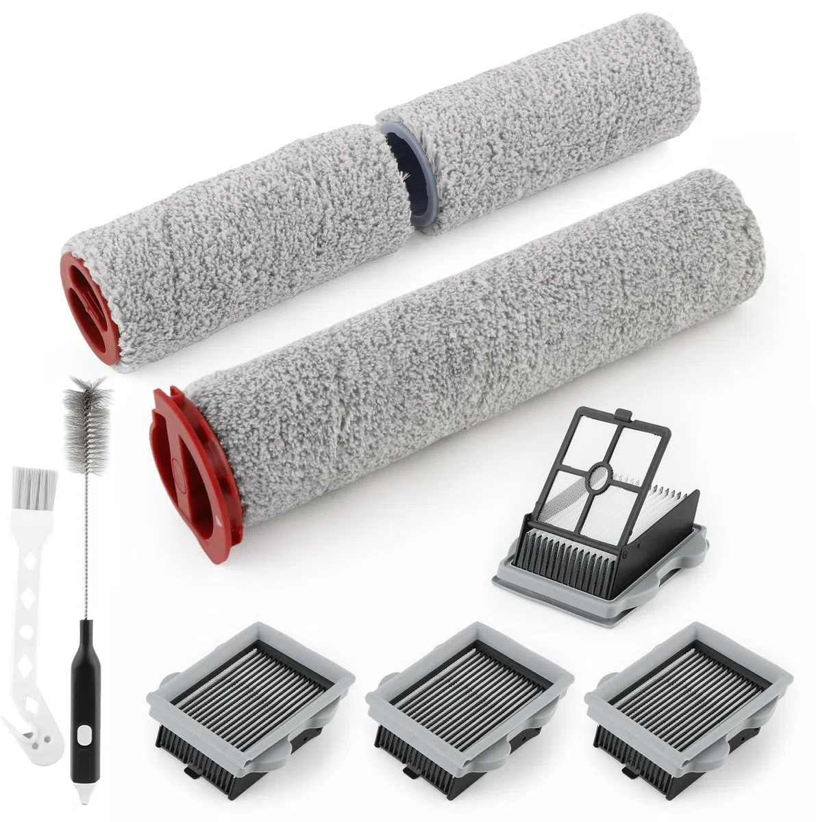 3 Rodillos de Cepillo 4 Filtros para Roborock Dyad Pro/Dyad Pro Combo Rodillos de Cepillo/Filtro HEPA/Cepillo de Tanque de Agua Repuesto Aspiradora en Seco Húmedo Juego de Accesorios