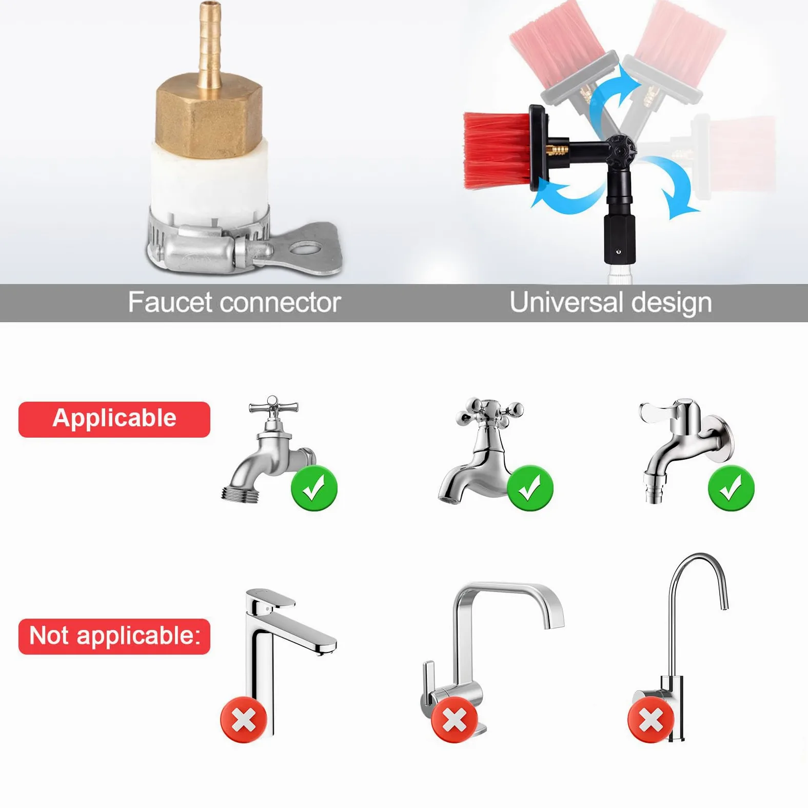 Teles - Kit de cepillo de limpieza de ventanas, limpiador extensible ajustable de 3 m para tejados, canalones y zonas altas, herramienta de alcance sin esfuerzo para una fácil limpieza