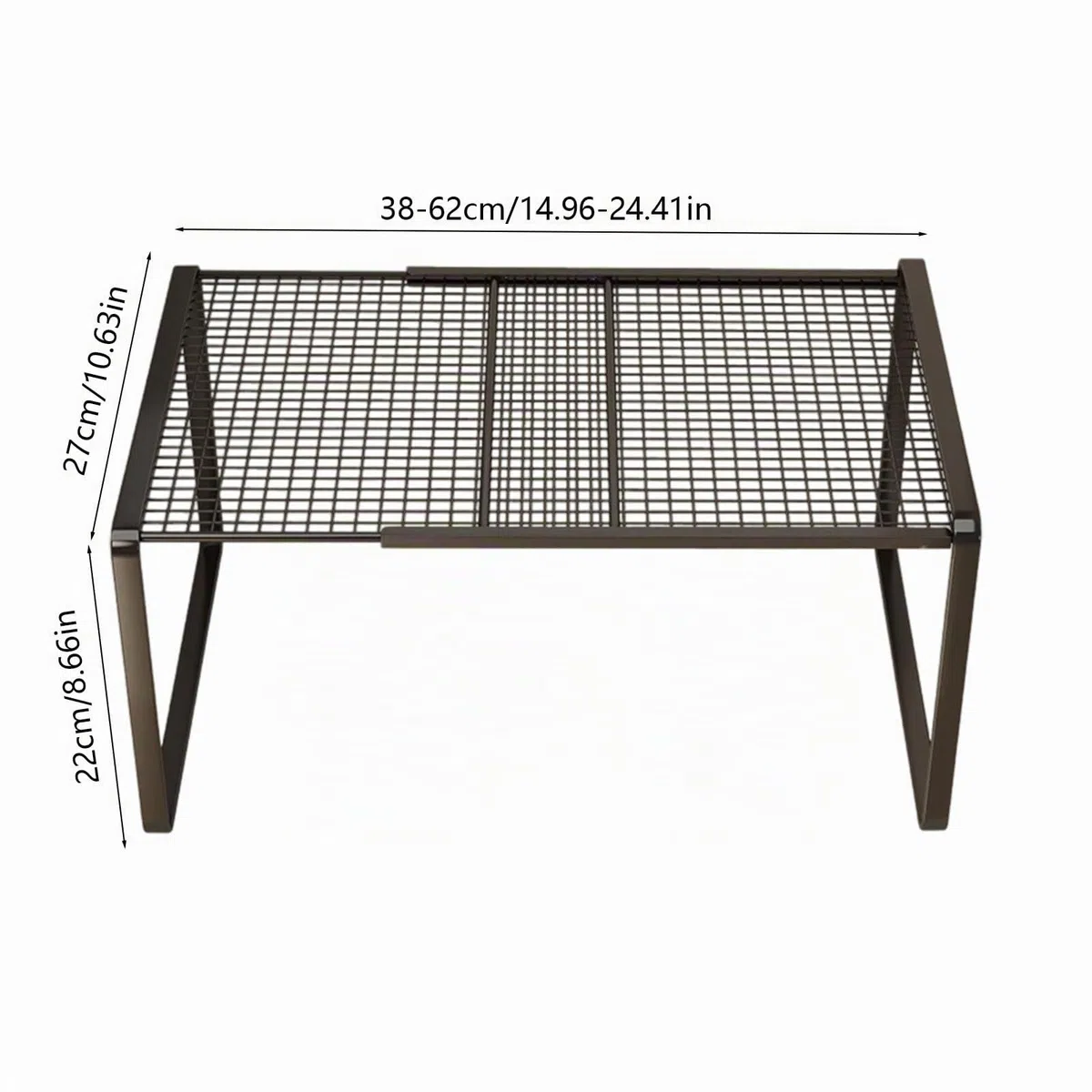 Organizador de armario extensible y apilable, separadores de metal, estantes extraíbles para zapatero, cocina y baño, estantería que ahorra espacio para el hogar, estudiantes, oficina y familias