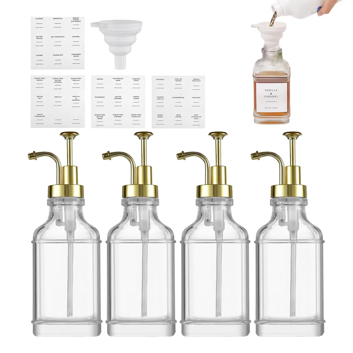 Dispensador de de | Botella Transparente para de café,Botella de | Salsa antifugas Transparente para Ketchup jabón líquido Cocina Bebida Mesa Postre Chefs Baristas Bar