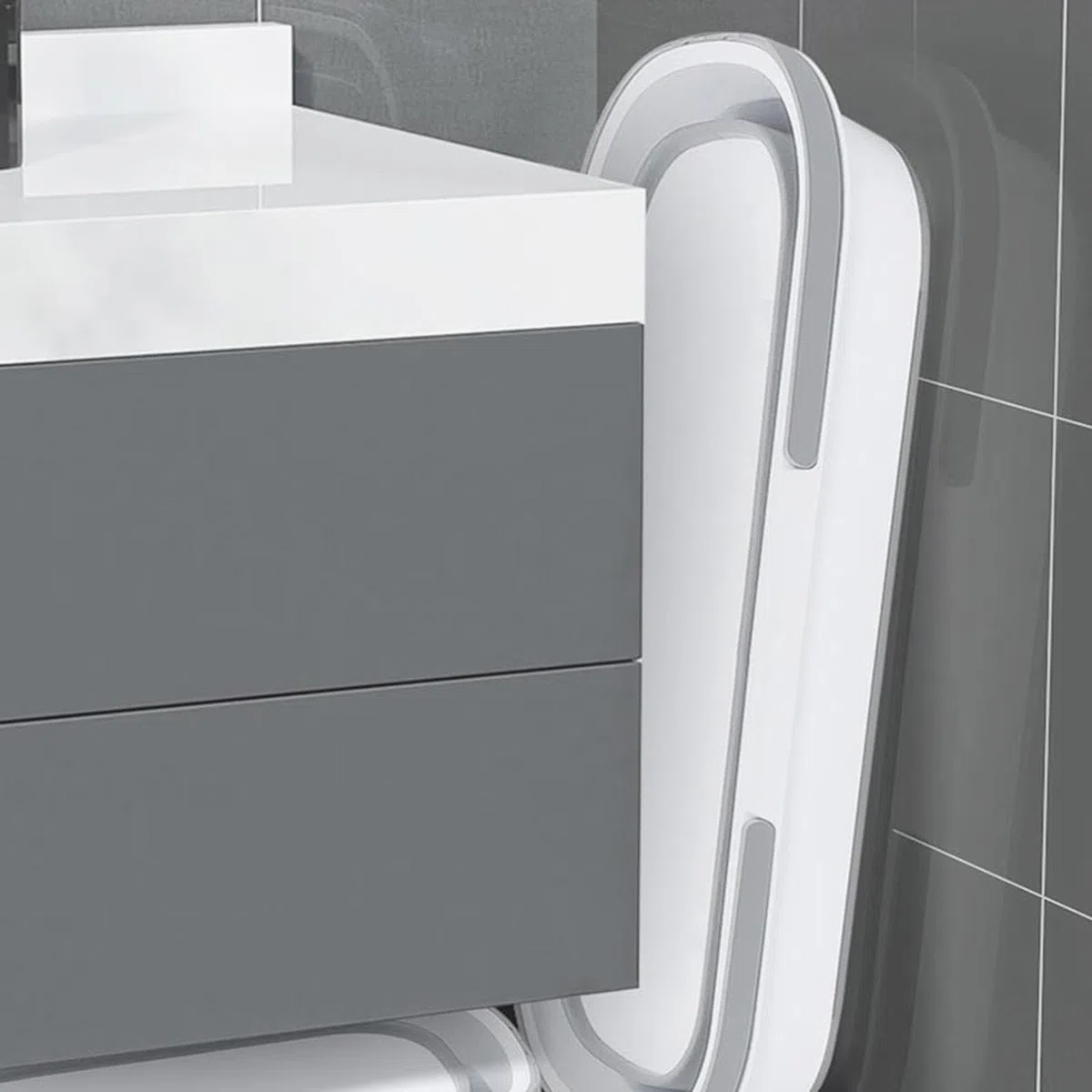 Cubo de fregona | Cubo de fregona plegable - Lavabo con ruedas | Cubo de limpieza rectangular multiusos con 2 asas, 3,17 galones para trapeadores