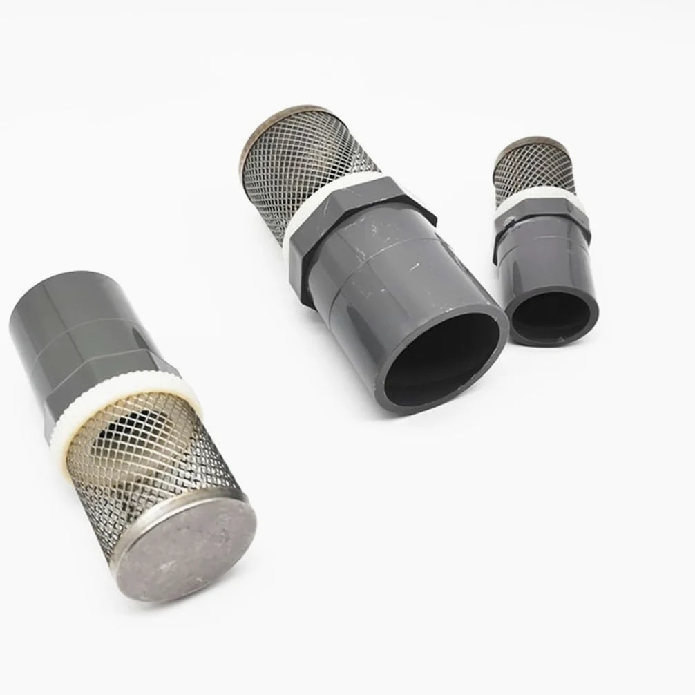 Filtro para Bomba de Agua, Filtro de PVC for Bomba Agua riego jardín, Accesorios tubería Acuario, 20/25/32/40/50mm, 1 Uds(Grijs,Inside Diameter 50mm)