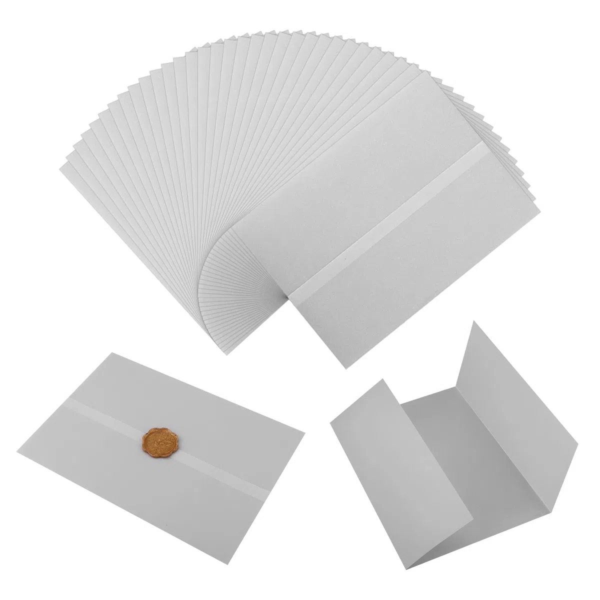 100 Piezas de Papel de Vitela Blanco para Invitaciones, 13x18cm Predoblado Papel de Vitela para Invitaciones Sobre de Invitación para Invitaciones de Boda Baby Shower Invitaciones de Cumpleaños