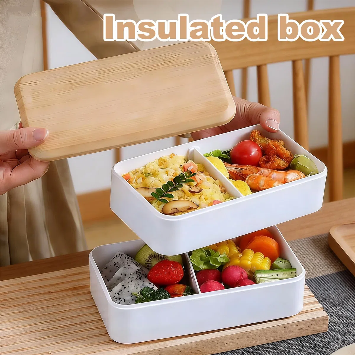 Bento Box japonesa: fiambrera infantil de 1400 ml + cuenco de sopa de 600 ml con bolsa aislante, caja de desayuno, caja de desayuno, con cubiertos para adultos y niños, para el trabajo y la