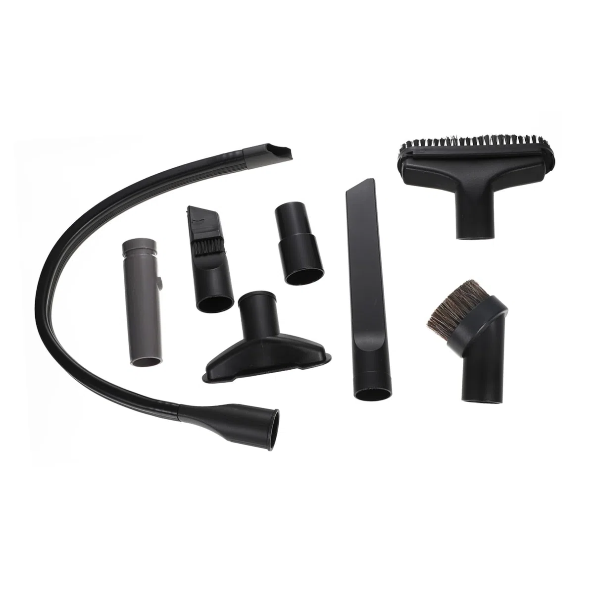 Kit de Accesorios para Aspiradora con Adaptador y Boquilla Flexible para Limpieza de Rincones Cepillo Redondo de Cerdas Naturales para Sofás Escaleras y Espacios Estrechos