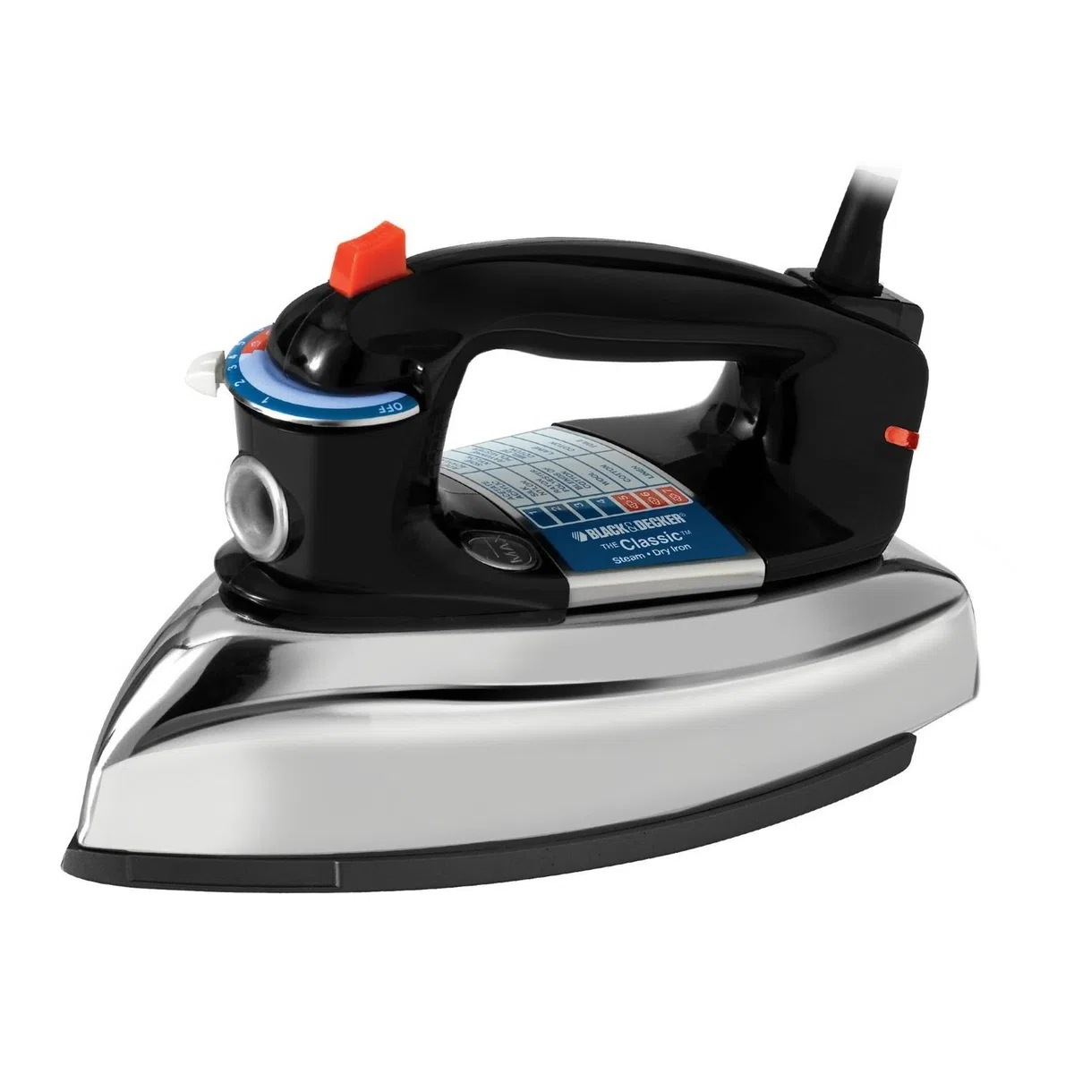 WEPMMJ The Classic Iron Dry & Steam iron Negro - Plancha (Dry & Steam iron, Negro)