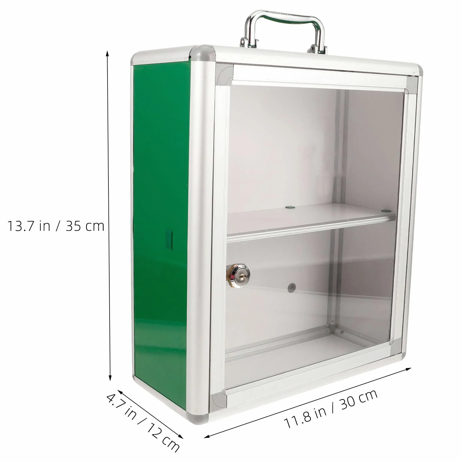 DOITOOL Gabinete Puerta Transparente de Primeros Auxilios Montado en Pared Gran Capacidad y para Almacenamiento y Organización Hogar y Casilleros