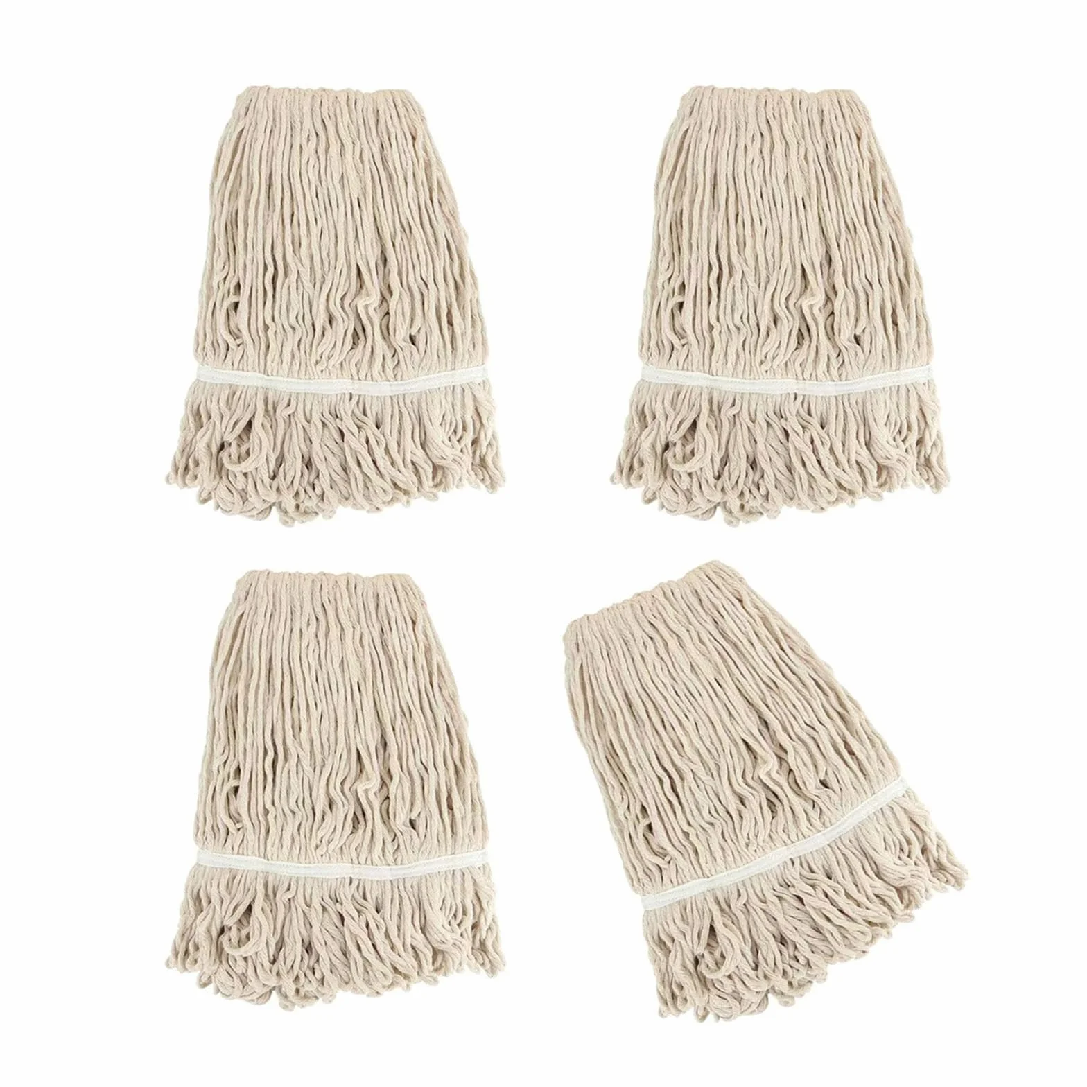 4 almohadillas de fregona fáciles de cambiar, fibras de algodón altamente absorbentes, cabezal de repuesto para aplicación de cera de suelo y limpieza profunda, almohadilla de repuesto