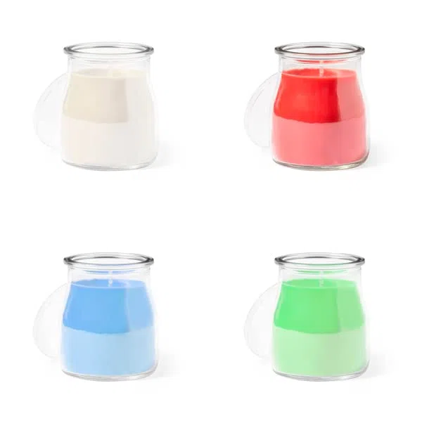 DISOK Lote 24 Velas Aromática de Cristal con Tapa, Detalles velas para eventos, decoración hogar, detalles de boda. (Blanco)